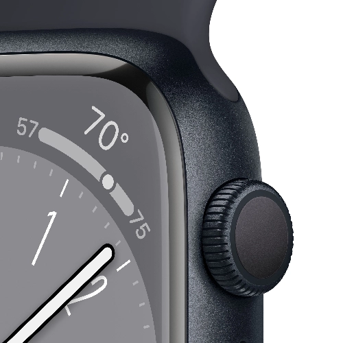 Умные часы Apple Watch Series 8 45 мм Midnight Aluminium Case with Midnight Sport Band, размер S/M