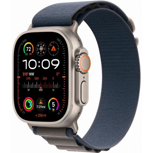 Apple Watch Ultra 2 GPS + Cellular, 49 мм, корпус из титана, ремешок Alpine синего цвета, размер M