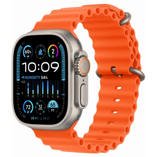 Apple Watch Ultra 2 GPS + Cellular, 49 мм, корпус из титана, ремешок Ocean оранжевого цвета