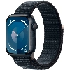Apple Watch Series 9, 45 мм, корпус из алюминия цвета «темная ночь», нейлоновый ремешок цвета «темная ночь»