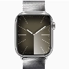 Apple Watch Series 9, 45 мм, стальные серебристого цвета, миланский сетчатый браслет