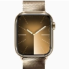 Apple Watch Series 9, 41 мм, стальные золотого цвета, миланский сетчатый браслет