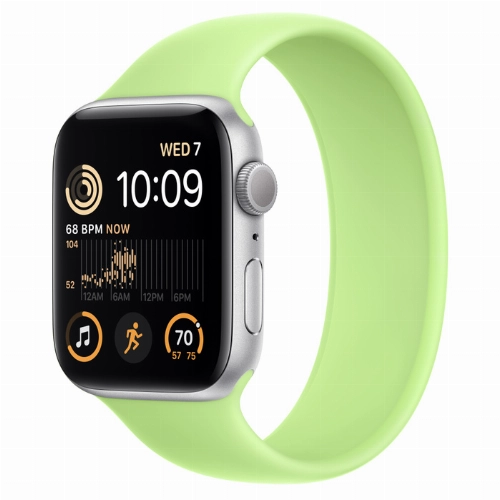 Умные часы Apple Watch SE 44 мм Silver Aluminium Case with Solo Loop, зеленый