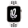 Умные часы Apple Watch SE 40 мм Starlight Aluminium Case with NIKE Sport Band, черно-белый