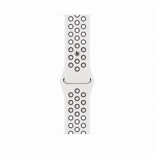 Умные часы Apple Watch SE 40 мм Starlight Aluminium Case with NIKE Sport Band, черно-белый