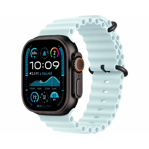 Apple Watch Ultra 2 (2024) GPS + Cellular 49 мм Black Titanium Case with Ice Blue Ocean Band Medium