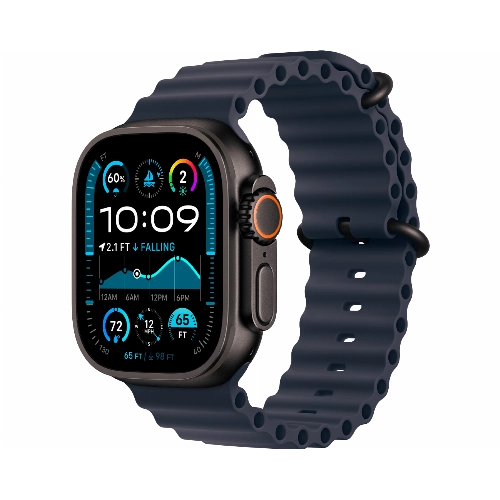 Apple Watch Ultra 2 (2024) GPS + Cellular 49 мм Black Titanium Case with Navy Ocean Band Medium