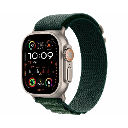 Apple Watch Ultra 2 (2024) GPS + Cellular 49 mm Natural Titanium Case with Dark Green Alpine Loop Large