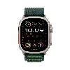 Apple Watch Ultra 2 (2024) GPS + Cellular 49 mm Natural Titanium Case with Dark Green Alpine Loop Medium