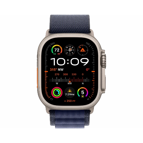 Apple Watch Ultra 2 (2024) GPS + Cellular 49 mm Natural Titanium Case with Navy Alpine Loop Small