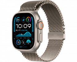 Apple Watch Ultra 2 (2024) GPS + Cellular 49 мм Natural Titanium Case with Natural Titan Milanese Loop Small