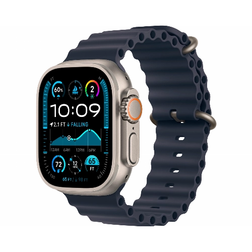 Apple Watch Ultra 2 (2024) GPS + Cellular 49 мм Natural Titanium Case with Navy Ocean Band Large