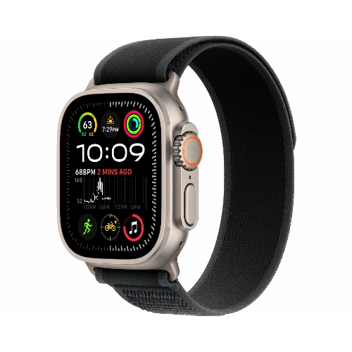 Apple Watch Ultra 2 (2024) GPS + Cellular 49 mm Natural Titanium Case with Black Trail Loop Medium