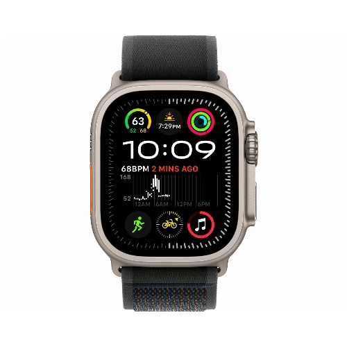 Apple Watch Ultra 2 (2024) GPS + Cellular 49 mm Natural Titanium Case with Black Trail Loop Small