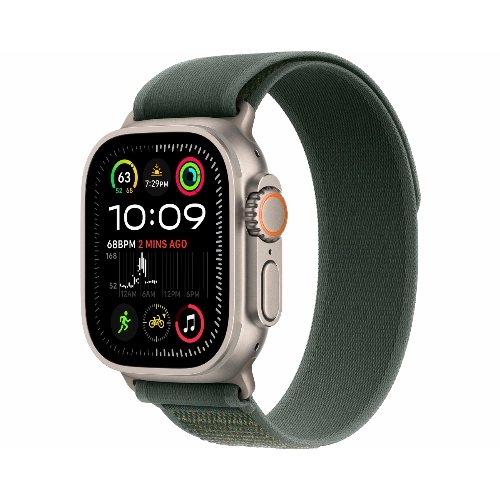 Apple Watch Ultra 2 (2024) GPS + Cellular 49 мм Natural Titanium Case with Green Trail Loop Small