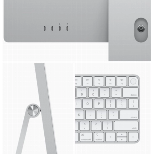 Apple iMac 24" Retina 4,5K (Z1950001Z), M3 (8C CPU, 8C GPU), 16 ГБ, 256 ГБ SSD, серебристый