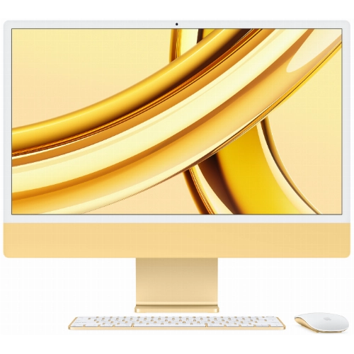 Apple iMac 24" Retina 4,5K (MQRL3), M3 (8C CPU, 10C GPU), 8 ГБ, 256 ГБ SSD, желтый