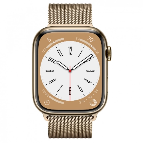Умные часы Apple Watch Series 8 41 мм Gold Stainless Steel with Gold Milanese Loop, размер R