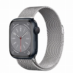 Умные часы Apple Watch Series 8 41 мм Midnight Aluminium Case with Silver Milanese Loop, размер R