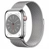 Silver Stainless Steel with Silver Milanese Loop