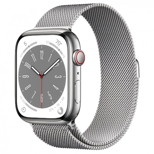 Умные часы Apple Watch Series 8 41 мм Silver Stainless Steel with Silver Milanese Loop, размер R