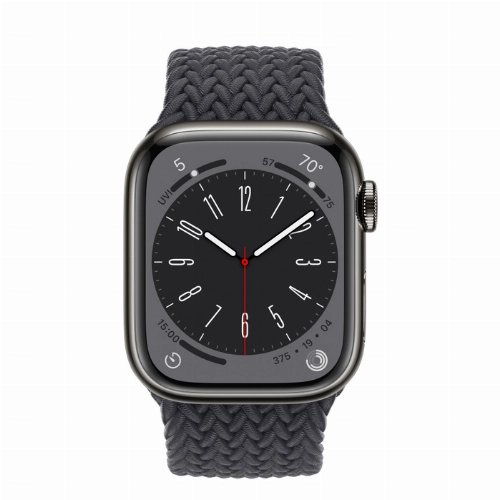 Умные часы Apple Watch Series 8 41 мм Graphite Stainless Steel Case with Midnight Braided Solo Loop
