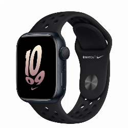 Умные часы Apple Watch Series 8 41 мм Midnight Aluminum Case with Black/Black Nike Sport Band, размер S/M