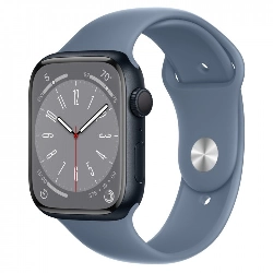 Умные часы Apple Watch Series 8 45 мм Midnight Aluminium case with Blue Sport Band