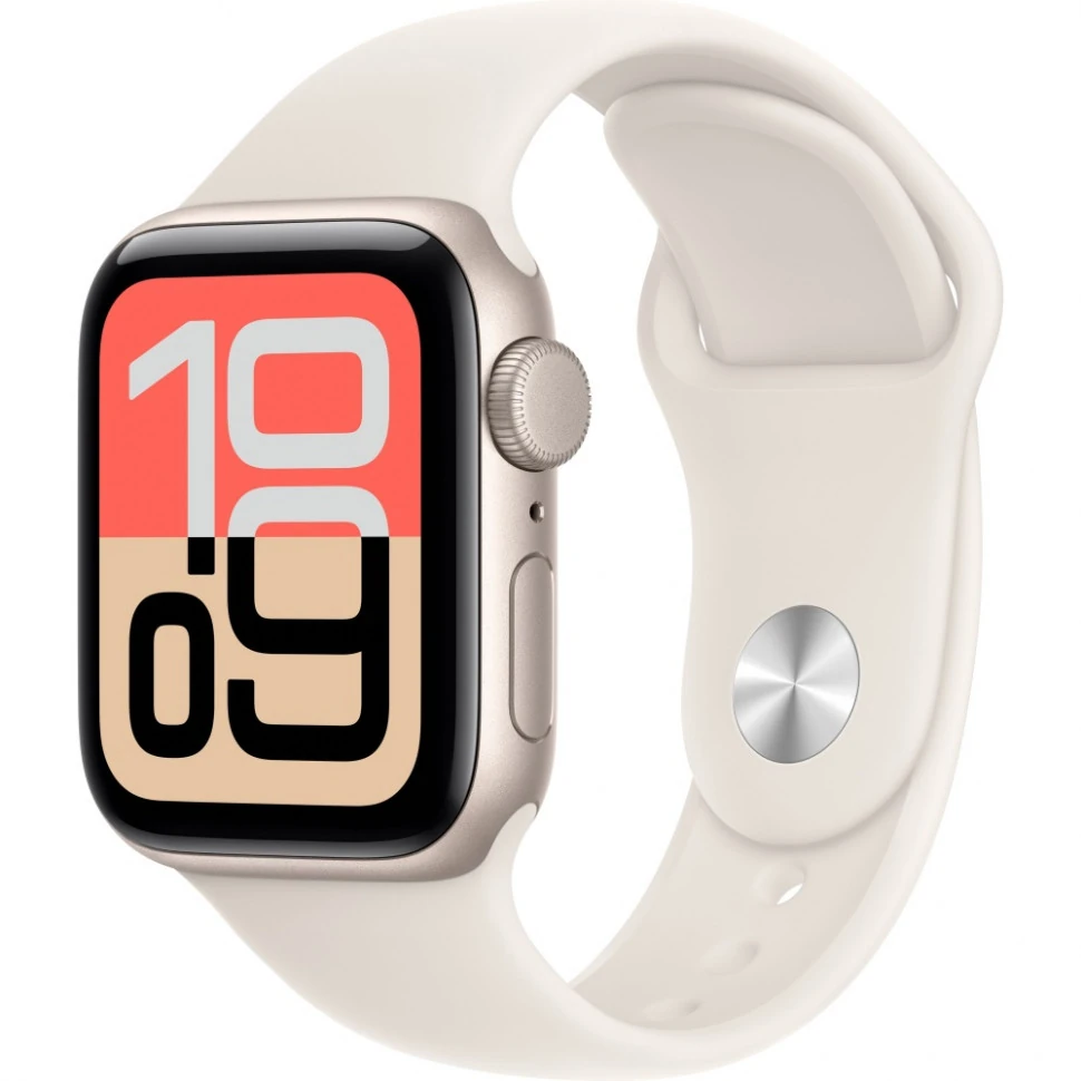 Часы Apple Watch Series SE 3 2025 44mm Starlight Aluminium Case, Starlight Sport Band M/L