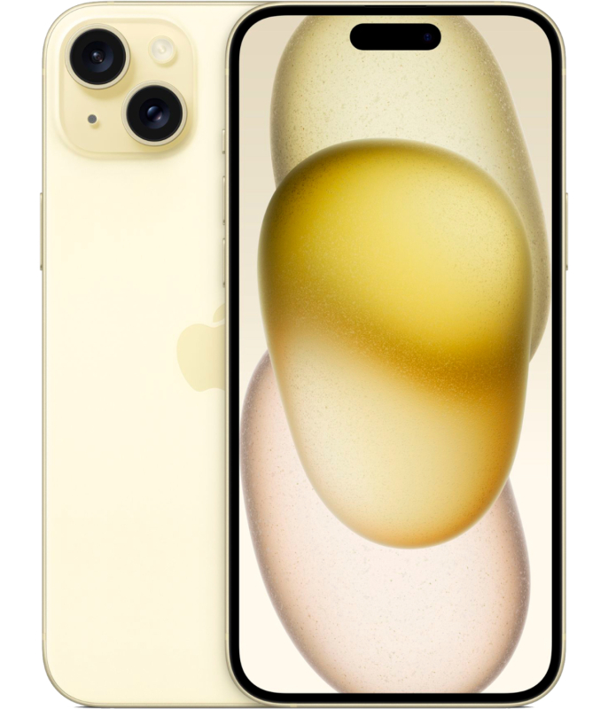 Смартфон Apple iPhone 15 Plus 128 ГБ, Dual: nano SIM   eSIM, желтый