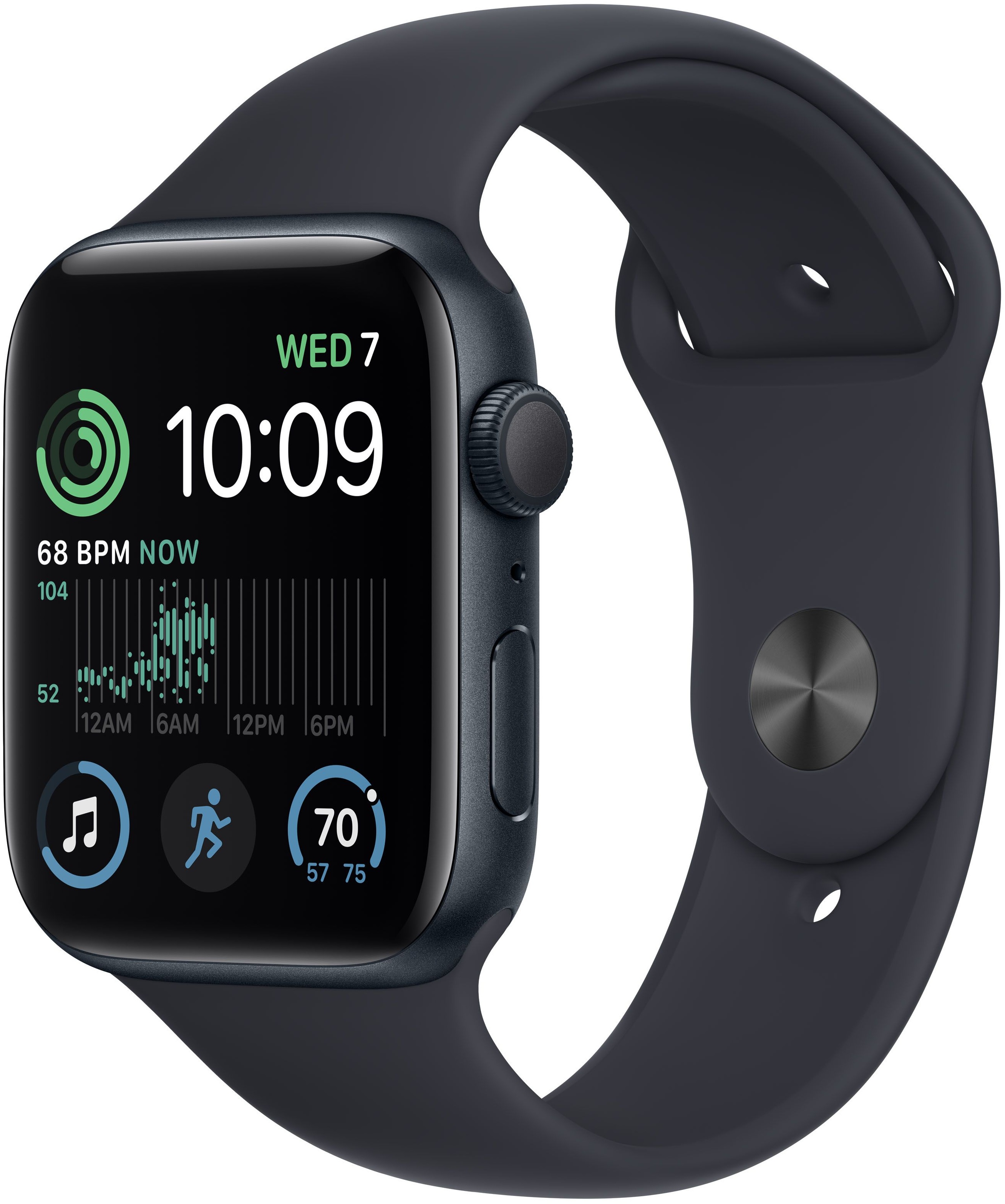 Умные часы Apple Watch Series SE Gen 2 44 мм Aluminium Case GPS, midnight Sport Band
