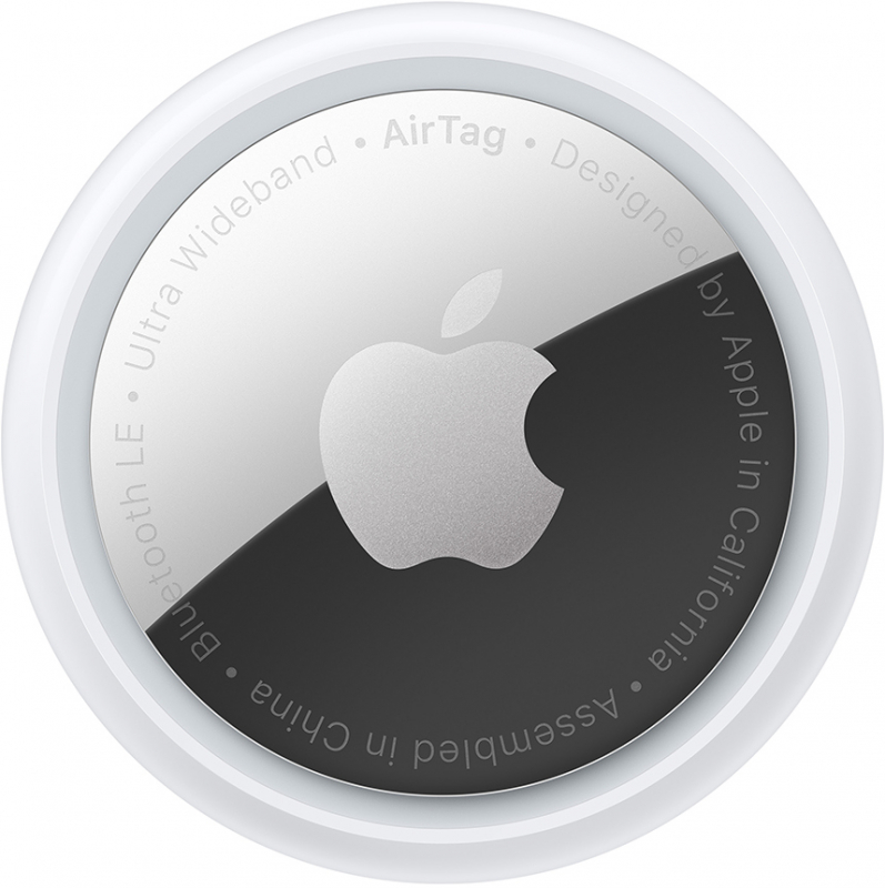 Трекер Apple AirTag модели iPhone и iPod touch с iOS 14.5 или новее; модели iPad с iPadOS 14.5 или новее, 1 шт., белый/серебристый
